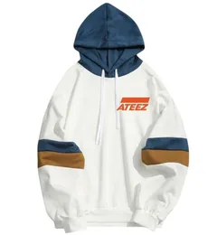 Kpop ATEEZ Idol Fan Support Felpe con cappuccio Uomo Donna Kpop Popolare Hip Hop Streetwear Felpa manica lunga Patchwork Sudaderas T2004076271790