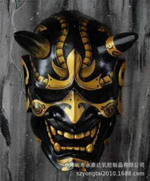 Nova chegada samurai japão prajna mal diabo demônio látex hannya festa traje máscara oni cosplay props1639445