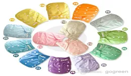 cheapest PUL Plain solid Color Baby Pocket Cloth Diaper cover 10 pcs with 10 pcs Bamboo insert1437536