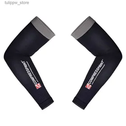 الأكمام الواقية Compressprint Cycling Arm Warmers UV Protect Running Armwarmer Climbing Arm Sleeves Men Women Riding Bicycle Outdoors L240312