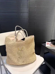 Borsa per la spesa di nuova moda Pratico cestino per verdure intrecciato Borsa versatile per il tempo libero estivo Borsa per la spesa alla moda della dea di grande capacità leggera