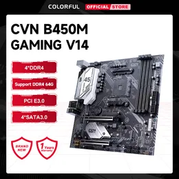 Kolorowe CVN B450M Gaming V14 Płyta główna AMD B450 DDR4 3200 (OC) MHZ M.2 Podwójne gniazdo AM4 Ryzen Series Process