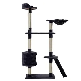 Новый 60 Cat Tree Tower Квартира Когтеточка Мебель Котенок Pet qylUNU bdesports208c