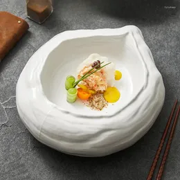 Plates Creative Ceramic Pointed Bowl Home Irregular Artistic Conception Dish Plate High-end El Restaurant Cold Dishes