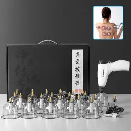 Massager 12/20/24 Cans Electric Vacuum Cupping Set Anti Cellulite Massager Cupping Therapy Set PhysioTherapy Sug Cup Body Massage Massage