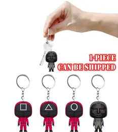 Keychain Soldier Triangle Series Creative Charms 3D Mini Doll Figur Key Ring Car Ryggsäck PENDANT Present Ornament6605131