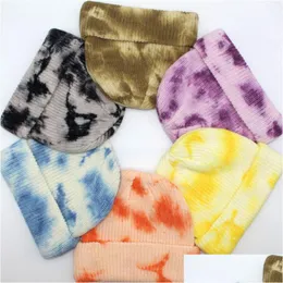 Beanies Uni Tie-Dyed Winter Gestrickte Warme Hüte Lässige Kappen Für Männer Frauen 6 Farben Drop Lieferung Sport Im Freien Sportlich Outdoor Accs H Ot6Mu