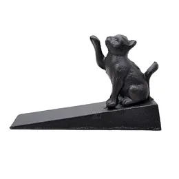 Vintage Cat Iron Animal Door Stop Wedge według Comfigy Piękny dekoracyjny wykończenie kropla łapie bliżej222l