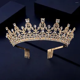 Hårtillbehör Huvudband Diamond Crown Brudhuvudbonad Kvinnor Tiara Koreansk stil Huvudbonad bröllop smycken