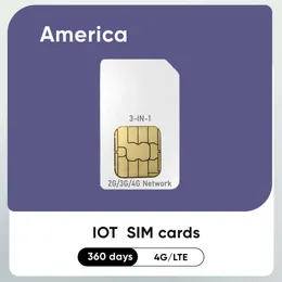 SIM-карта с данными 4G LTE M2M, 360 дней, 500 МБ, IOT-устройство, ошейник для домашних животных, GPS-трекер, носимые часы, только в США