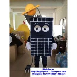 Mascot Costumes Panel Array Solaode Solar Battery Cell Mascot Costume Adult Cartoon Character Start Business Annual Dinner Zx271