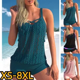 Moda costumi da bagno sexy estate Tankini costumi da bagno Tankiny due pezzi costume da spiaggia donna costumi da bagno moda stampa Tankini 240309