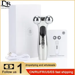 Ems rolo massageador microcorrentes face lifting máquina vface rollermassager rejuvenescimento da pele antirrugas dispositivo de beleza 240309