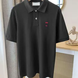 Summer Women Polo Shirt Designer Tshirt Kvinnor LAPEL Kort ärmskjortor Casual Heart Embroidery Graphic Tee Pullover Blouse
