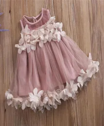 07t Summer Toddler Kids Baby Girl Dress Elegancka Boho Beach impreza Pagtal Petal Princess Dress Playa Outfits 8143060