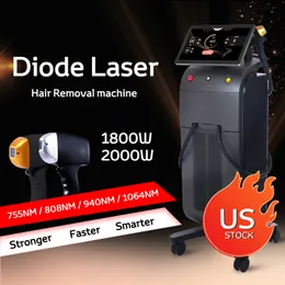 Máquina permanente da remoção do cabelo do laser do diodo de Alexandrite 2024 755 1064Nm 940 755 rejuvenescimento da pele do laser