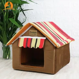 Yichong Soft Indoor Pet House Removable Cover Cover Mat Medium Dogs Cats Puppy Kennel Pet Tent YH213196Gのためのベッド