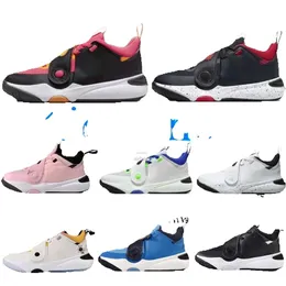 NK TODDLER NK Team Sneakers Basketball Kids Hustles Low Shoes Boys Girls D Trainers Barn Youth Kid Shoe Black White Red Blue Snea GG