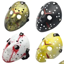 Party Masks Wholesale Masquerade Jason Voorhees Mask Friday The 13Th Horror Movie Hockey Scary Halloween Costume Cosplay Pl Homefavor