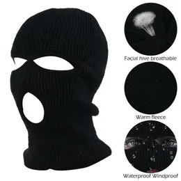 Winter Yuanbao Nadel drei gestrickte Candy Farbe Wolle Graben Loch Baotou Outdoor Radfahren winddichte Maske Hut 816780