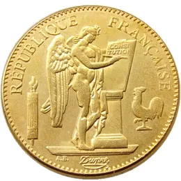 França 1878-1904 6 peças data para escolher 50 francos banhados a ouro artesanato cópia decorar enfeites de moedas réplicas de moedas decoração de casa acce239V