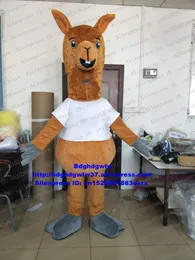 Mascot Costumes Brown Alpaca Llama Alpacos Yamma Lama Mascot Costume Adult Cartoon Character Company Kick-off Preschool Education Zx1936