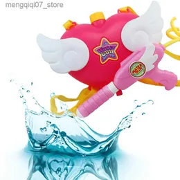 الرمال تلعب المياه المرح الأطفال على ظهره على ظهر لعبة Water Gun Beach Toys Summer Outdoor Game Play Shooting Prayer Launcher Love Angel Boys Girls Girls Party Gift L240312