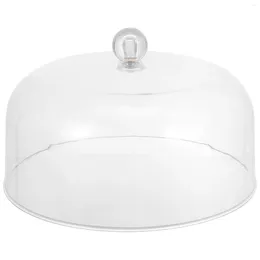 Geschirrsets Staubabdeckung Transparent Cake Dome Pan Holder Gericht mit Haushaltsdeckel rund Glas