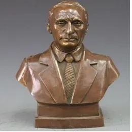 WBY --- 516 Brązowa miedziana posąg Vladimir Putin Bust Figurine Art Sculpture294b