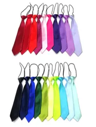 Barn slipsar bomullsmode godisfärger slips parti klä upp rent fast färg barn nack slips för halloween storlek 2757cm1511589