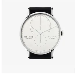 ノモス新しいモデルブランドGlashutte GangReserve 84 Stunden Automatic Wlistwatch Men's Fashion Watchホワイトダイヤルブラックレザートップ165T