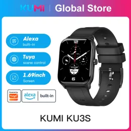 Devices KUMI KU3S Alexa Smart Watch Tuya Call Sport Fitness Heart Rate Blood Pressure Sleep Monitor IP68 Waterproof Women Smartwatch