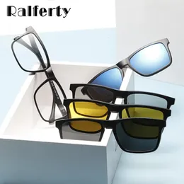Ralferty Optical Kids Sunglasses Clists Magnet Clip on Sunglass Prescription Grade Grade Glasses Child Prives Zero TR8005 240226