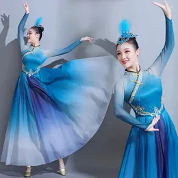 무대 착용 몽골 댄스 의상 연습 연습 스커트 세트 로브