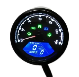 12000RPM Motorcycle Tachometer Gauge Speed Mileage with LED Backlight 12V Motorbike Odometer Speedometer Tachometer Display Speed1778709