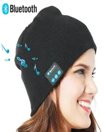 Bluetooth Music Beanie Hat Wireless Smart Cap Słuchawki słuchawkowe Mikrofon Mikrofon HAT HAT PAKIET WASKA CCA2151237