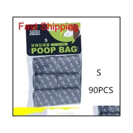 Dog Pet Travel Foldbar Pooper Scooper med 1 roll sönderdelbara väskor Poop Scoop Clean Pick Up Excreta Cl Jllwbq3291