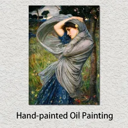 Portret malarstwa olejny Art Boreas John William Waterhouse Ręcznie malowana na płótnie sztuka dla kobiet do jadalni 307T