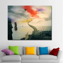 Abstract Art surrealism Het Zwarte Gat Abstract Painting Printed On Canvas Art Painting Wall Pictures For Living Room300Y