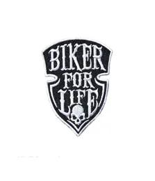 BIKER FOR LIFE MC Club Embroidery Patch Front Size For Clothing Iron On Applique 8863848