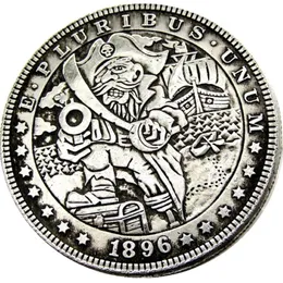 HB45 Hobo Morgan Dollar Skull Zombie szkielet kopia monety mosiężne ozdoby rzemieślnicze akcesoria dekoracyjne 2714