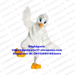 Trajes da mascote branco neve ganso pombo pomba gaivota mar mew pássaro mascote traje personagem performn agindo sessão de abertura zx2201