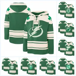 2024 St. Patrick 's Day Pullover Hoodie Jersey Custom 모든 이름 모든 숫자 남성 여성 청소년 스티치 후드 스포츠 스웨터