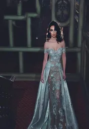 2020 nowe sukienki Zuhair Murad w rozmiarze plus z ramion Długość podłogowa sukienka koronkowa Aplikat Every Evening Suknie z koralikami 37754337503