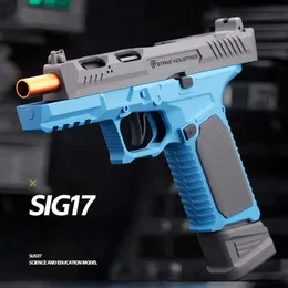 Gun Toys Bullet rzucanie SIG17 Ciągły strzał Beretta miękka kula pusta wisząca zabawka na prezent 240307