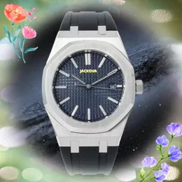 Beliebte Präsident Kleid großes Zifferblatt Herrenuhr Quarz Automatikwerk Gummi Edelstahl Uhr wasserdicht leuchtende Armbanduhren Weihnachten Valentinstag Geschenk