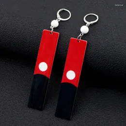 Dangle Earrings Anime Tokyo Revengers Red Acrylic Izana Kurokawa Hanafuda派生した女性のための長いドロップ