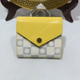 NUOVO 2024 Marchio di moda di lusso Portafogli con chiusura di design classico Portafoglio Zoe in fiore marrone DONNA Piccola pelletteria all'interno della borsa con cerniera Porta carte con borsa corta