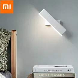 Controle xiaomi mijia led interior wandlampen rotatie verstelbare schakelaar moderno wandlamp com schakelaar armadilha wandlamp led wandkandelaar