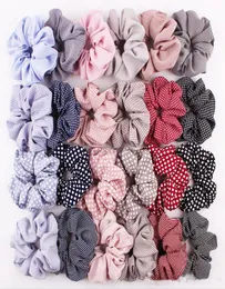 Fasce elastiche per capelli scozzesi a pois dolci coreani Scrunchies Cravatte per capelli per ragazze Donne Coda di cavallo Anelli Accessori per capelli7706677